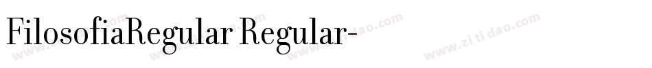 FilosofiaRegular Regular字体转换